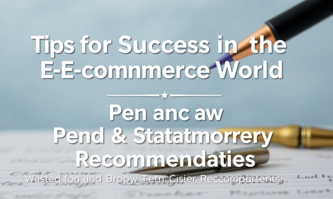 E-Ticaret Dünyasında Başarı İçin İpuçları ve Kalem Kirtasiye Önerileri